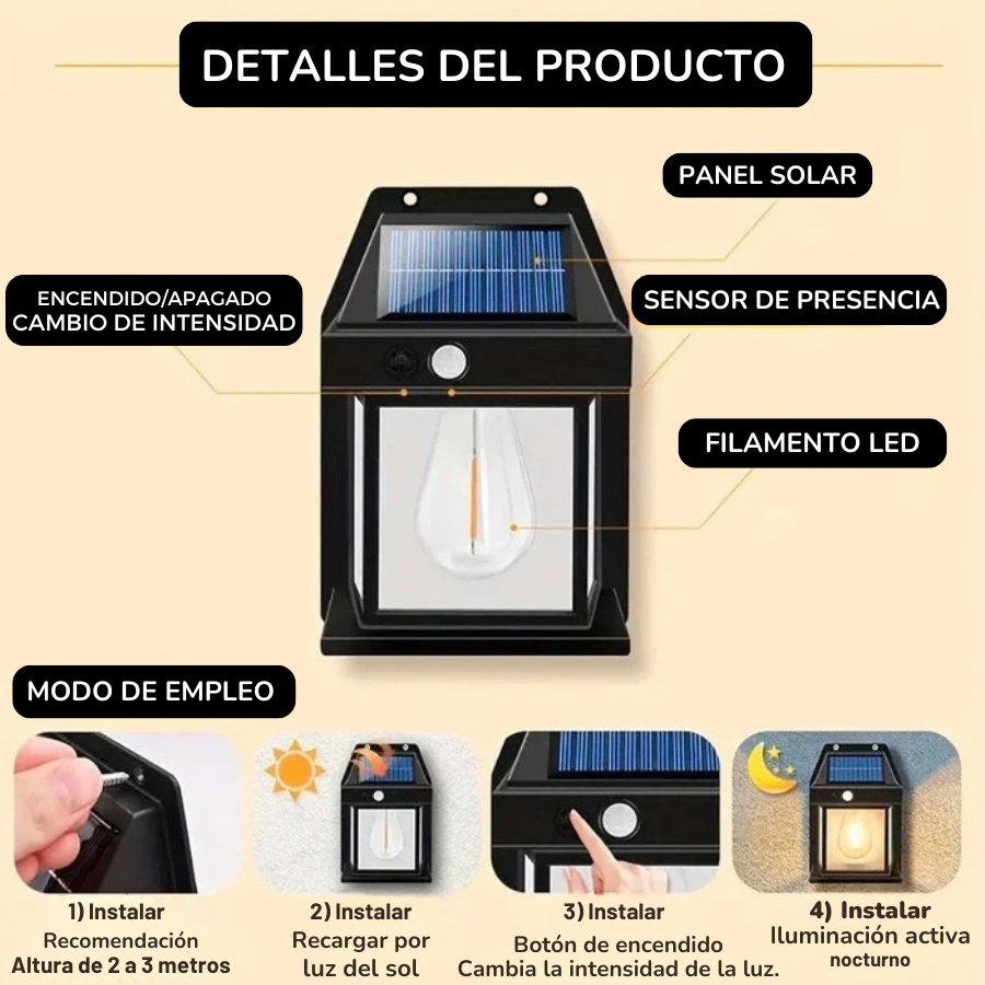 EcoPower Solar™  + BOMBILLA de REGALO